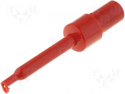 Измервателна щипка R8-H16E-R Измервателна щипка; кука; 3A; 60VDC; червен; Изолация: ABS; 2mm